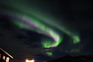 冰岛，埃吉斯塔，北极光，极光，夜晚，天空，北极光，云天