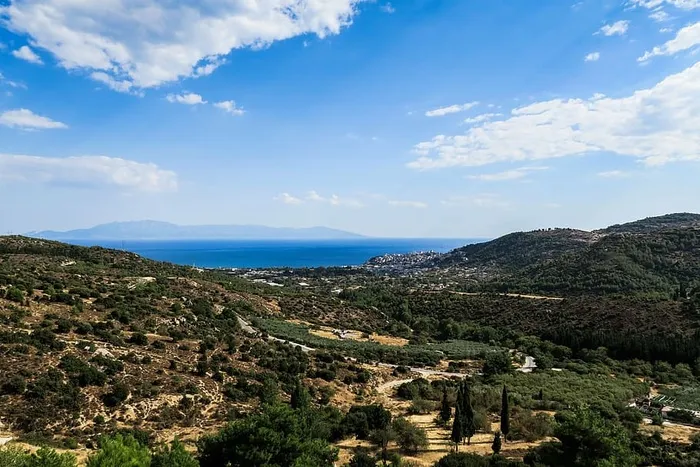 绿色，树木，小山，白天，空中，照片，山脉，自然