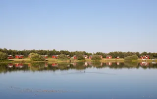 周，营地，日德兰群岛，丹麦，湖泊，渔业，小屋，小屋