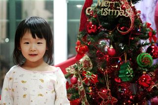 宝贝，圣诞节，快照，节日，庆祝，童年，圣诞树，孩子