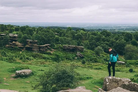 草，草地，风景，人，自然，户外，人，岩石
