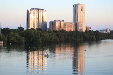 奥斯汀，城市，建筑，天景，摩天大楼，晴朗，日光，白天