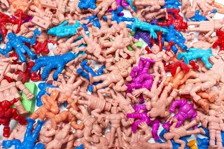 各种颜色的塑料动作图