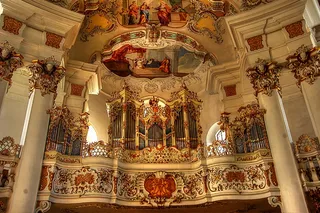 风琴，威斯，教堂，建筑，建筑，宗教，柏格多夫，allgäu