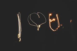 长时间曝光，爱，光，心，文字，文字，可爱，文字