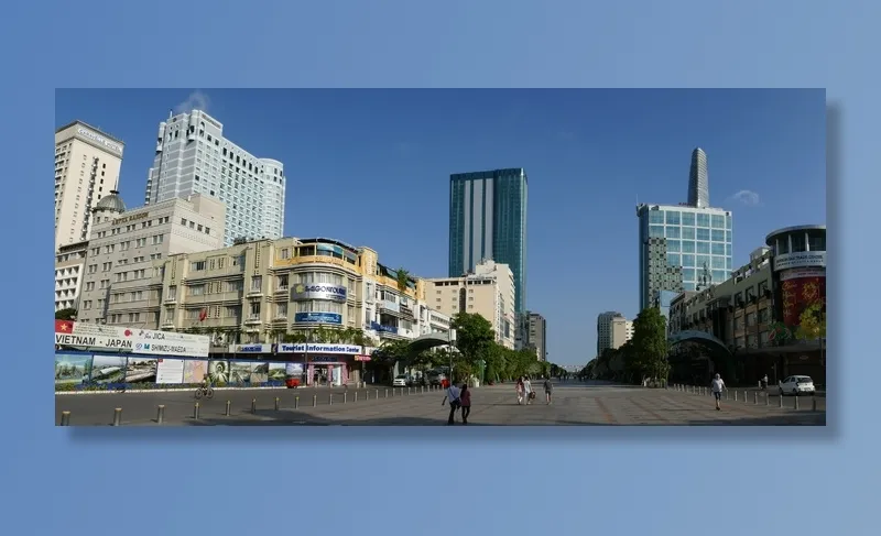 胡志明市西贡胡志明市越南胡志明市西贡胡志明市步行区摩天大楼