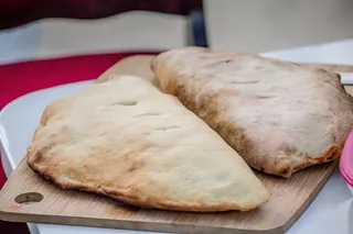 圭亚那，费里什，准备，膳食，美味，自制，calzone，砖烤箱