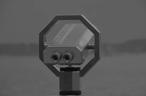 灰度照片、塔式查看器、视点、太阳镜、天文学、景观、观测、黑白