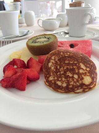 水果，草莓，席子，水果，菠萝，甜瓜，可爱，盘子