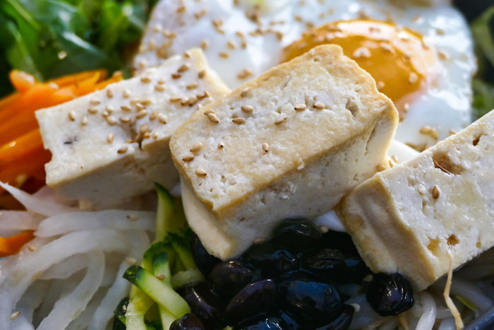 豆腐，吃，食物，健康，蔬菜，午餐，美味，一餐