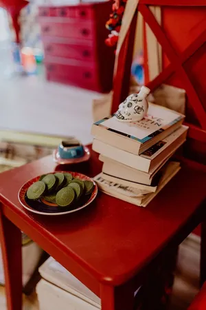 咖啡和绿茶饼干