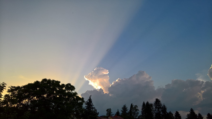 云，雷雨，太阳，光，天空，天气心情，gewitterstimmung，戏剧性