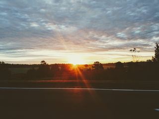 天空，日落，太阳，云-天空，树，阳光，自然之美，自然