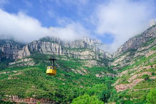 西班牙，蒙特塞拉特，缆车，山，风景-自然，自然，白天，自然之美