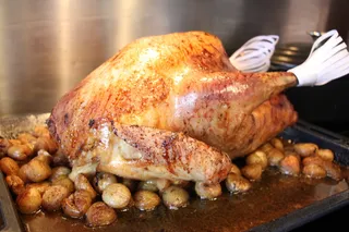 感恩节，火鸡，栗子，食物，家禽，秋天，庆祝，食物和饮料