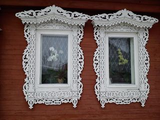 舒适，房屋，净空，俄语，房屋，净空，风格，雕刻，窗户