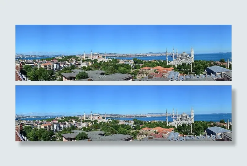 土耳其伊斯坦布尔城市景观全景