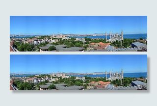 土耳其伊斯坦布尔城市景观全景