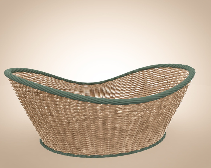 购物篮, 柳条筐, 柳条, osterkorb, 篮子洁具, 编织, 3d