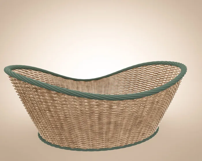 购物篮, 柳条筐, 柳条, osterkorb, 篮子洁具, 编织, 3d