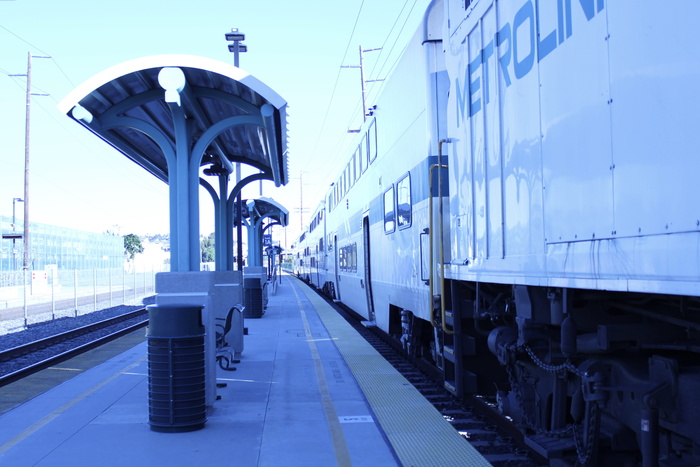 美国，拉古纳·尼格尔，火车，火车站，通勤，蓝色，暂停，旅行