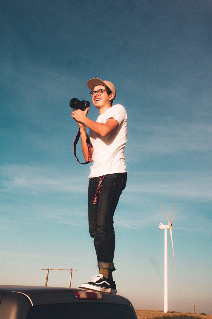 拿着相机的人，人，人，人，美国，丹顿，肖像，微笑