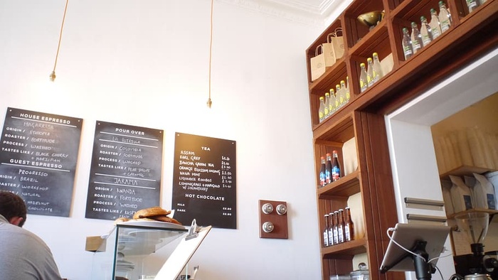 咖啡，咖啡馆，咖啡馆，室内，商务，货架，桌子，人