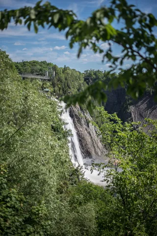 加拿大魁北克市蒙特莫伦西瀑布墙纸瀑布魁北克自然夏季