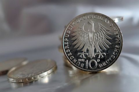 硬币，德国马克，马克，货币，德国，货币，硬币，德国