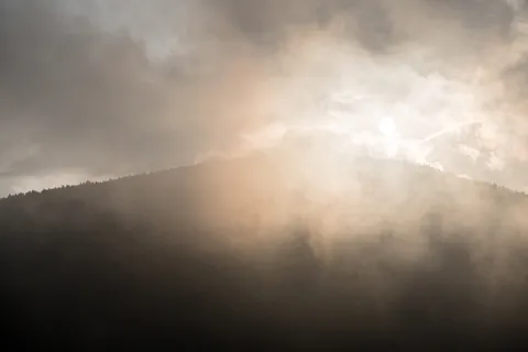 雾,日落,山,云,俯瞰,北卡罗来纳州,田纳西州,阳光 雾,日落,山,云,俯瞰,北卡罗来纳州,田纳西州,阳光