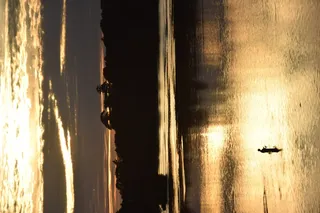 法国，安布瓦兹，鱼，日落，河流，自然，福斯特，渔夫