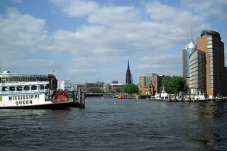 汉堡、港口城市、易北河、海港邮轮、密西西比女王号、轮船、客轮、港口