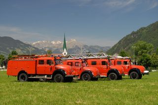 magirus，火，老定时器，静音，转盘梯，消防车，*，消防梯
