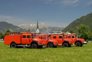 magirus，火，老定时器，静音，转盘梯，消防车，*，消防梯