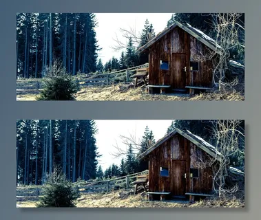 棕色，木头，房子，树，木头，小屋，森林，孤独