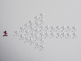 人，跑步，箭头方向，人，箭头，红色，相反，组