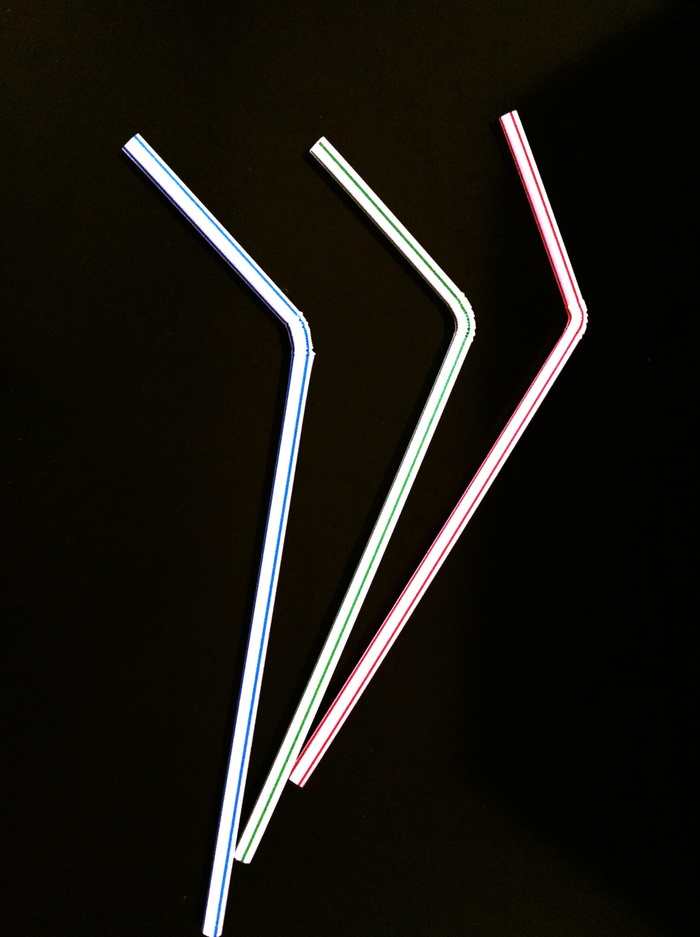 三色吸管, 吸管, 饮料, 吸管, 饮料, 液体, 茶点, 塑料