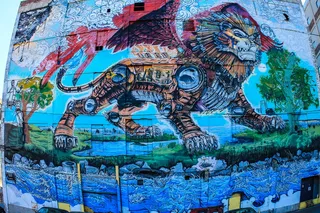 美国底特律，罗素工业中心，绘画，底特律艺术，涂鸦，壁画，大型绘画