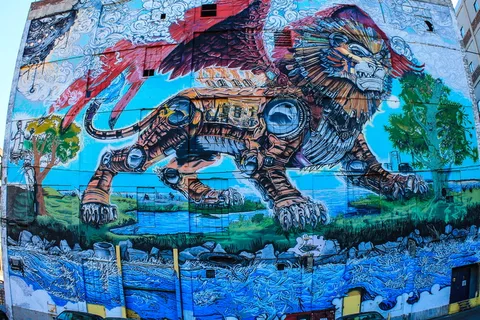 美国底特律,罗素工业中心,绘画,底特律艺术,涂鸦,壁画,大型绘画 美国底特律,罗素工业中心,绘画,底特律艺术,涂鸦,壁画,大型绘画