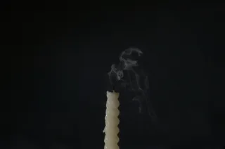 蜡烛、烟雾、灯芯、熄灭、扭曲、石蜡、深色、衰减