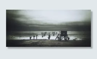 大自然，海滩，海岸，水，海洋，海洋，轮椅，悲伤