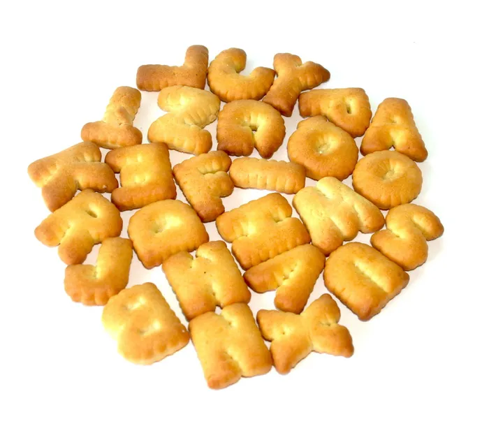 食物，字母表，饼干，字母，字体，烘焙，数字，饼干