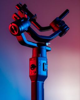 黑色摄像机稳定器、玩具、ronin、视频、红色和蓝色、照明、speedlite、dji