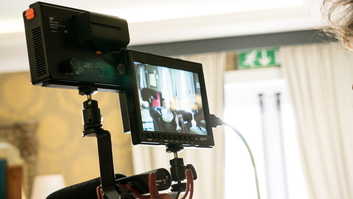 摄像机，摄像机，显示器，视频，灯光，反光摄像机，佳能，摄影师