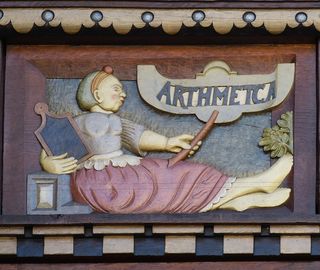 德国希尔德斯海姆，下萨克森州，历史，老城，正面，桁架，法赫沃克豪斯，浮雕