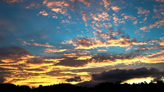 广角，风景，日落，天空，自然之美，云天，风景自然，宁静