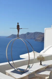 希腊，圣托里尼，夏季，爱琴海，希腊，水，海，山