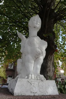 英国、伦敦、普特尼、树木、雕塑、植物、表现、人类表现