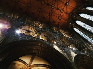 英国格拉斯哥，大教堂，天花板，屋顶，纹理，低角度视图，建筑