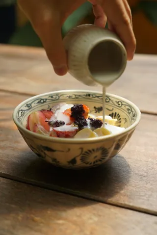 椰奶、麦片、玉米片、早餐、食物、食用、水果、健康